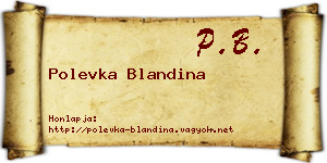 Polevka Blandina névjegykártya